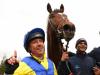 Dettori and Warrior in Winter wonderland
