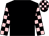 Black, black and pink check sleeves and cap (The Can't Say No Partnership)