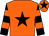Orange, black star , black & orange hooped sleeves, orange cap, black star (G McGrath)
