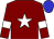Maroon, white star & armlet, blue cap (Gigginstown House Stud)