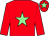 Red, light green star and star on cap (A Selway & P Wavish)