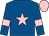 Royal blue, pink star, armlets and cap (M Warren J Holmes R Kidner & J Wright)