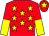Red, yellow stars, halved sleeves and star on cap (China Horse Club International Limited)