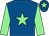 Royal blue, light green star & sleeves, light green star on cap (Tim O'Driscoll)