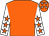 Orange, white sleeves, orange stars, orange cap, white stars (Tim Bunting - Osborne House Iv)