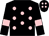Black, pink spots, armlets and spots on cap (The Far Corner Partnership)