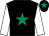 Black, emerald green star, white sleeves, black cap, emerald green star (Mrs J Pallister & Partner)