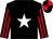 Black, white star, black and red striped sleeves, quartered cap (Manhole Covers Ltd)