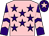 Pink, purple stars, purple and pink chevrons on sleeves, purple cap, pink star (Mr Thomas Michael Smith)
