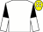 White, black and white halved sleeves, yellow cap, white spots (The Albatross Club)