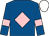 Royal blue, pink diamond and armlets, white cap (Rowdown Racing Partnership)