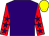 Purple, red sleeves, purple stars, yellow cap (Northway Lodge Racing)