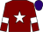 Maroon, white star & armlet, purple cap (Gigginstown House Stud)