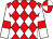 Red and white diamonds, white sleeves, red armlets, red and white quartered cap (Roxholme Racing)