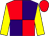 Red and purple (quartered), yellow sleeves, red cap (Brocade Racing)