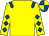 Yellow, royal blue epaulets, diamonds on sleeves, royal blue and yellow quartered cap (Cccnlp)