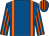 Royal blue, orange braces, striped sleeves and cap (Roscourt)