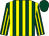 Dark green and yellow stripes, dark green cap (Rabbah Racing)