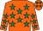 Orange, emerald green stars (Crone Stud Farms Ltd)