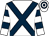 White, dark blue cross belts, hooped sleeves and cap (The Caledonians)