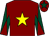 Maroon, yellow star, dark green and maroon diabolo on sleeves, maroon cap, dark green star (Mrs C T Bushnell)