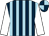 Dark blue and light blue stripes, white sleeves, dark blue and light blue quartered cap (Incipe Partnership)