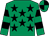Emerald green, black stars, hooped sleeves, quartered cap (Ben Spiers And Adam Signy)