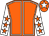 Orange, white seams, white sleeves, orange stars, orange cap, white star (White Turf Racing Uk)