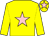 Yellow, pink star and star on cap (Mr Charlie Rosier & Mrs Julia Rosier)