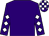 Purple, white diamonds on sleeves, check cap (Michael Kerr-dineen & Martin Hughes)