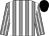 Grey & white stripes, black cap (George Mullins)