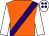 Orange, purple sash, white sleeves, white cap, purple spots (Mr David Scott & Partner)