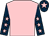 Pink, dark blue sleeves, pink stars, dark blue cap, pink star (Kate Hardy, Jane & Victoria Greetham)