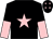 Black, pink star, halved sleeves and stars on cap (Rob Massheder, A J Turton & Partners)