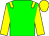 Big-green body, yellow epaulettes, yellow arms, yellow cap (A Gilibert)