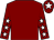 Maroon, white stars on sleeves, maroon cap, white star (Fairlawns Racing Ltd)
