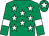 Emerald green, white stars, armlets and star on cap (J O'mulloy And W R Muir)