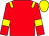 Red, yellow epaulets, armlets and cap (Muir Racing Partnership - Santa Anita)