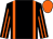 Black, orange braces, striped sleeves, orange cap (Castle Down Racing)