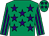 Emerald green, purple stars, striped sleeves and stars on cap (Marsh, Kelly, Meacham, Davies & Mordau)