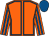 Orange, royal blue seams, striped sleeves, royal blue cap (Milan Racing Club)