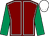 Maroon, white seams, emerald green sleeves, white cap (Whitcoombe Park Racing)