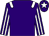 Purple, white epaulets, striped sleeves and star on cap (Allwins Stables)