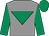 Grey, emerald green inverted triangle, sleeves and cap (Mr Manfredini & Partner)