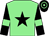 Light green, black star, black sleeves, light green armlet, black & light green hooped cap (Kieran McKay)