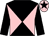 Black and pink diabolo, black sleeves, pink cap, black star (Mr J Fyffe & Mr J S Goldie)