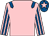 Pink, royal blue epaulets, striped sleeves, royal blue cap, pink star (Miss Sheena West)