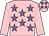 Pink, mauve stars, pink sleeves (Botham And Hutchinson)