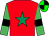 Red, emerald green star,emGreen slvs,black armlet,black & green quartered cap (Geoffrey Ruddock)