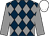 Dark blue & grey diamonds, grey sleeves, white cap (S Curling)